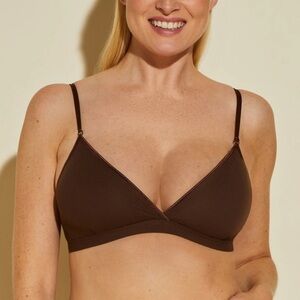 NWT Cosabella Soire Confidence Triangle Mesh Bralette in Uno Brown